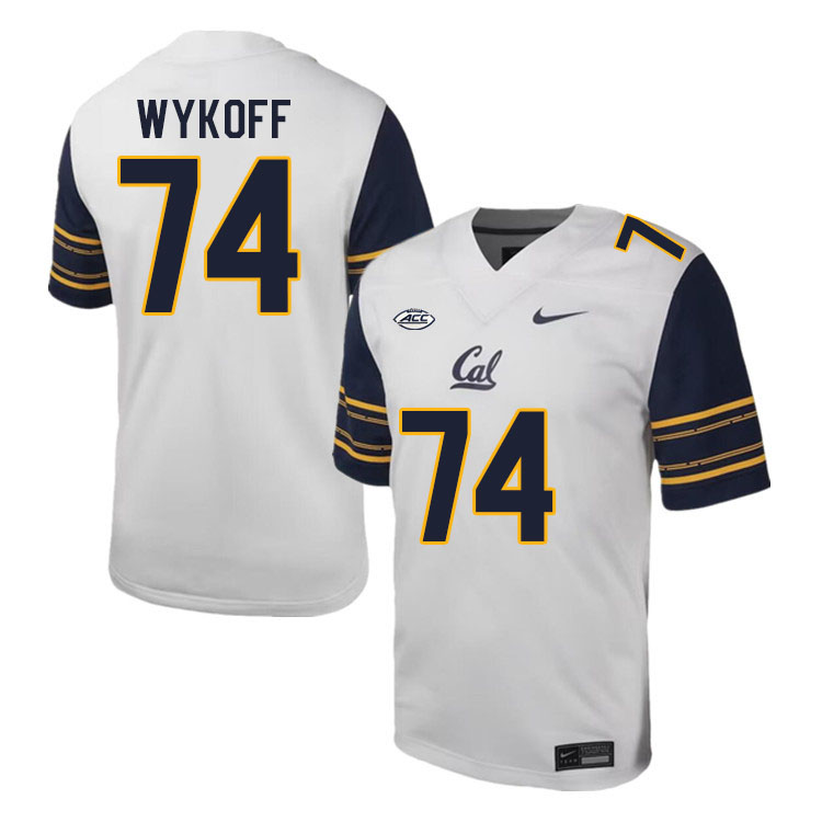 Men #74 Matthew Wykoff California Golden Bears ACC Conference College Football Jerseys Stitched Sale